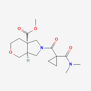 methyl (3aS,7aS)-2-[1-(dimethylcarbamoyl)cyclopropanecarbonyl]-1,3,3a,4,6,7-hexahydropyrano[3,4-c]pyrrole-7a-carboxylate