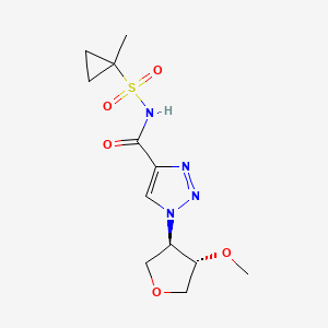 1-[(3R,4S)-4-methoxyoxolan-3-yl]-N-(1-methylcyclopropyl)sulfonyltriazole-4-carboxamide