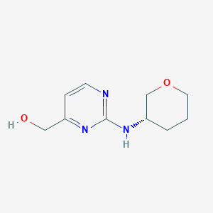 molecular formula C10H15N3O2 B7336037 [2-[[(3S)-oxan-3-yl]amino]pyrimidin-4-yl]methanol 