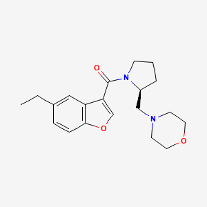 molecular formula C20H26N2O3 B7336051 (5-ethyl-1-benzofuran-3-yl)-[(2S)-2-(morpholin-4-ylmethyl)pyrrolidin-1-yl]methanone 