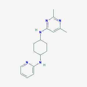 4-N-(2,6-dimethylpyrimidin-4-yl)-1-N-pyridin-2-ylcyclohexane-1,4-diamine