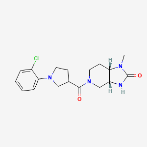 (3aR,7aS)-5-[1-(2-chlorophenyl)pyrrolidine-3-carbonyl]-1-methyl-3,3a,4,6,7,7a-hexahydroimidazo[4,5-c]pyridin-2-one