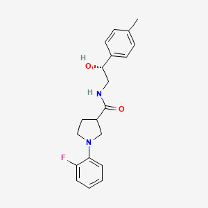 1-(2-fluorophenyl)-N-[(2R)-2-hydroxy-2-(4-methylphenyl)ethyl]pyrrolidine-3-carboxamide