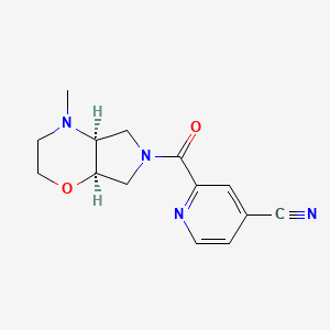 2-[(4aS,7aR)-4-methyl-2,3,4a,5,7,7a-hexahydropyrrolo[3,4-b][1,4]oxazine-6-carbonyl]pyridine-4-carbonitrile