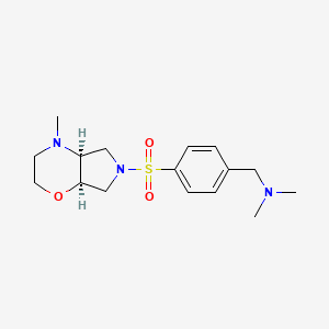 1-[4-[[(4aS,7aR)-4-methyl-2,3,4a,5,7,7a-hexahydropyrrolo[3,4-b][1,4]oxazin-6-yl]sulfonyl]phenyl]-N,N-dimethylmethanamine