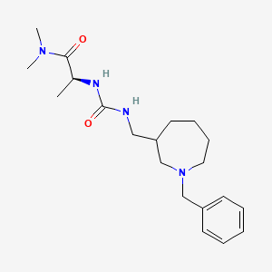 molecular formula C20H32N4O2 B7336136 (2S)-2-[(1-benzylazepan-3-yl)methylcarbamoylamino]-N,N-dimethylpropanamide 