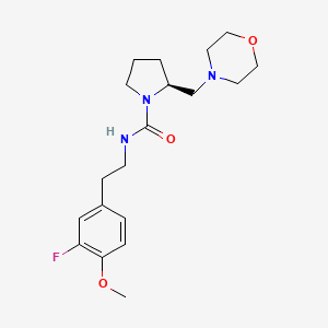 (2S)-N-[2-(3-fluoro-4-methoxyphenyl)ethyl]-2-(morpholin-4-ylmethyl)pyrrolidine-1-carboxamide