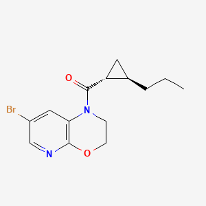 (7-bromo-2,3-dihydropyrido[2,3-b][1,4]oxazin-1-yl)-[(1R,2R)-2-propylcyclopropyl]methanone