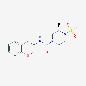 (3S)-3-methyl-N-(8-methyl-3,4-dihydro-2H-chromen-3-yl)-4-methylsulfonylpiperazine-1-carboxamide