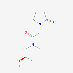 molecular formula C10H18N2O3 B7336173 N-[(2R)-2-hydroxypropyl]-N-methyl-2-(2-oxopyrrolidin-1-yl)acetamide 