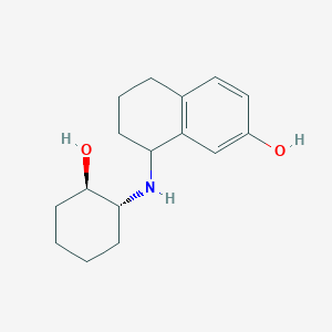 molecular formula C16H23NO2 B7336177 8-[[(1R,2R)-2-hydroxycyclohexyl]amino]-5,6,7,8-tetrahydronaphthalen-2-ol 