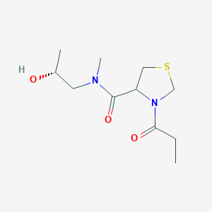 N-[(2R)-2-hydroxypropyl]-N-methyl-3-propanoyl-1,3-thiazolidine-4-carboxamide