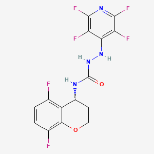 1-[(4R)-5,8-difluoro-3,4-dihydro-2H-chromen-4-yl]-3-[(2,3,5,6-tetrafluoropyridin-4-yl)amino]urea