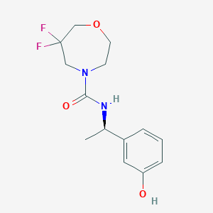 6,6-difluoro-N-[(1R)-1-(3-hydroxyphenyl)ethyl]-1,4-oxazepane-4-carboxamide