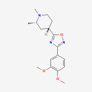 3-(3,4-dimethoxyphenyl)-5-[(2S,4S)-1,2-dimethylpiperidin-4-yl]-1,2,4-oxadiazole