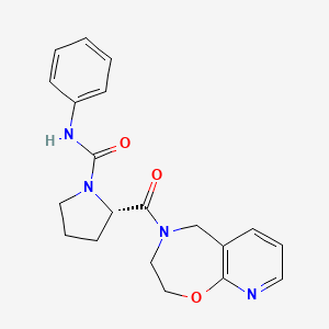 (2S)-2-(3,5-dihydro-2H-pyrido[3,2-f][1,4]oxazepine-4-carbonyl)-N-phenylpyrrolidine-1-carboxamide