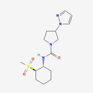 N-[(1R,2R)-2-methylsulfonylcyclohexyl]-3-pyrazol-1-ylpyrrolidine-1-carboxamide