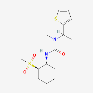 1-methyl-3-[(1R,2R)-2-methylsulfonylcyclohexyl]-1-(1-thiophen-2-ylethyl)urea