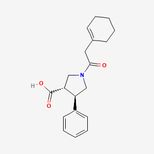 molecular formula C19H23NO3 B7336289 (3S,4R)-1-[2-(cyclohexen-1-yl)acetyl]-4-phenylpyrrolidine-3-carboxylic acid 