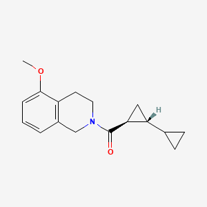 molecular formula C17H21NO2 B7336327 [(1S,2R)-2-cyclopropylcyclopropyl]-(5-methoxy-3,4-dihydro-1H-isoquinolin-2-yl)methanone 