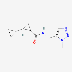 (1S,2R)-2-cyclopropyl-N-[(3-methyltriazol-4-yl)methyl]cyclopropane-1-carboxamide