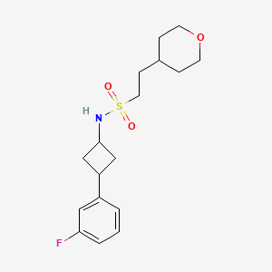 N-[3-(3-fluorophenyl)cyclobutyl]-2-(oxan-4-yl)ethanesulfonamide