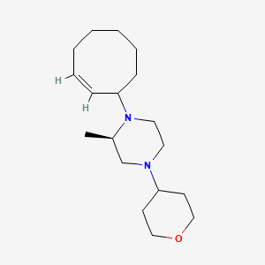 (2R)-1-[(2Z)-cyclooct-2-en-1-yl]-2-methyl-4-(oxan-4-yl)piperazine