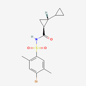 (1S,2R)-N-(4-bromo-2,5-dimethylphenyl)sulfonyl-2-cyclopropylcyclopropane-1-carboxamide