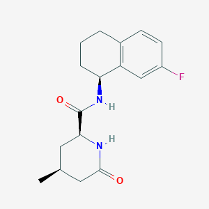 (2S,4S)-N-[(1S)-7-fluoro-1,2,3,4-tetrahydronaphthalen-1-yl]-4-methyl-6-oxopiperidine-2-carboxamide