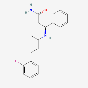 (3S)-3-[4-(2-fluorophenyl)butan-2-ylamino]-3-phenylpropanamide