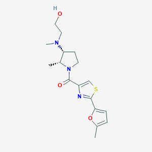 [(2R,3R)-3-[2-hydroxyethyl(methyl)amino]-2-methylpyrrolidin-1-yl]-[2-(5-methylfuran-2-yl)-1,3-thiazol-4-yl]methanone