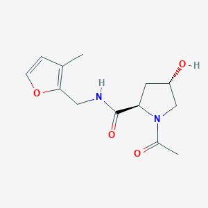 (2R,4S)-1-acetyl-4-hydroxy-N-[(3-methylfuran-2-yl)methyl]pyrrolidine-2-carboxamide