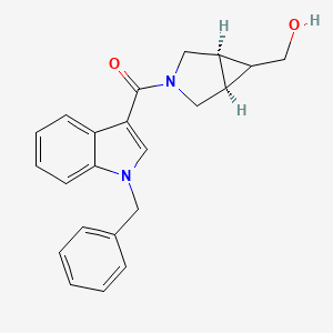 molecular formula C22H22N2O2 B7336434 (1-benzylindol-3-yl)-[(1S,5R)-6-(hydroxymethyl)-3-azabicyclo[3.1.0]hexan-3-yl]methanone 