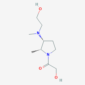 2-hydroxy-1-[(2R,3R)-3-[2-hydroxyethyl(methyl)amino]-2-methylpyrrolidin-1-yl]ethanone