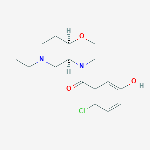 [(4aS,8aR)-6-ethyl-3,4a,5,7,8,8a-hexahydro-2H-pyrido[4,3-b][1,4]oxazin-4-yl]-(2-chloro-5-hydroxyphenyl)methanone