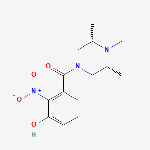 (3-hydroxy-2-nitrophenyl)-[(3S,5R)-3,4,5-trimethylpiperazin-1-yl]methanone