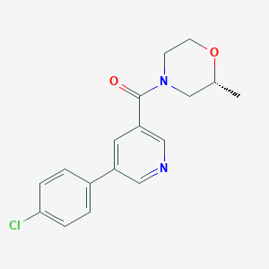 [5-(4-chlorophenyl)pyridin-3-yl]-[(2R)-2-methylmorpholin-4-yl]methanone