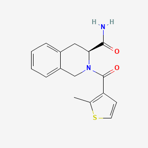 (3S)-2-(2-methylthiophene-3-carbonyl)-3,4-dihydro-1H-isoquinoline-3-carboxamide