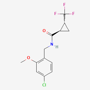 (1R,2R)-N-[(4-chloro-2-methoxyphenyl)methyl]-2-(trifluoromethyl)cyclopropane-1-carboxamide