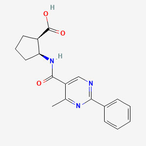 (1R,2S)-2-[(4-methyl-2-phenylpyrimidine-5-carbonyl)amino]cyclopentane-1-carboxylic acid