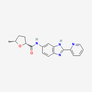 (2R,5R)-5-methyl-N-(2-pyridin-2-yl-3H-benzimidazol-5-yl)oxolane-2-carboxamide