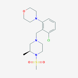 4-[3-chloro-2-[[(3S)-3-methyl-4-methylsulfonylpiperazin-1-yl]methyl]phenyl]morpholine