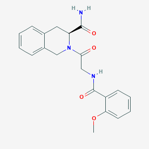 (3S)-2-[2-[(2-methoxybenzoyl)amino]acetyl]-3,4-dihydro-1H-isoquinoline-3-carboxamide