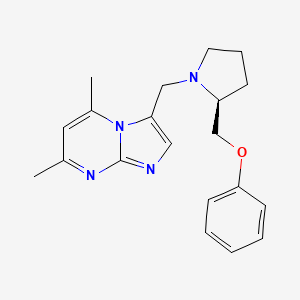 5,7-dimethyl-3-[[(2S)-2-(phenoxymethyl)pyrrolidin-1-yl]methyl]imidazo[1,2-a]pyrimidine