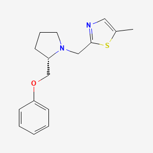 5-methyl-2-[[(2S)-2-(phenoxymethyl)pyrrolidin-1-yl]methyl]-1,3-thiazole