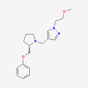 1-(2-methoxyethyl)-4-[[(2S)-2-(phenoxymethyl)pyrrolidin-1-yl]methyl]pyrazole