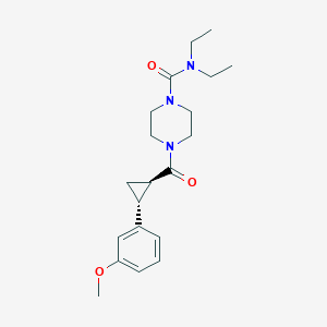 N,N-diethyl-4-[(1R,2R)-2-(3-methoxyphenyl)cyclopropanecarbonyl]piperazine-1-carboxamide