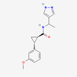 (1R,2R)-2-(3-methoxyphenyl)-N-[1-(1H-pyrazol-4-yl)ethyl]cyclopropane-1-carboxamide