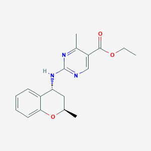 ethyl 4-methyl-2-[[(2R,4R)-2-methyl-3,4-dihydro-2H-chromen-4-yl]amino]pyrimidine-5-carboxylate