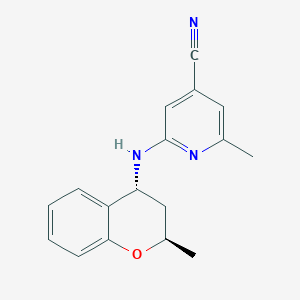 2-methyl-6-[[(2R,4R)-2-methyl-3,4-dihydro-2H-chromen-4-yl]amino]pyridine-4-carbonitrile